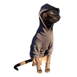 Kotomoda Sphynx Cat's Hoodie InBlack Naked Cat Hairless Cat Clothes (XL)