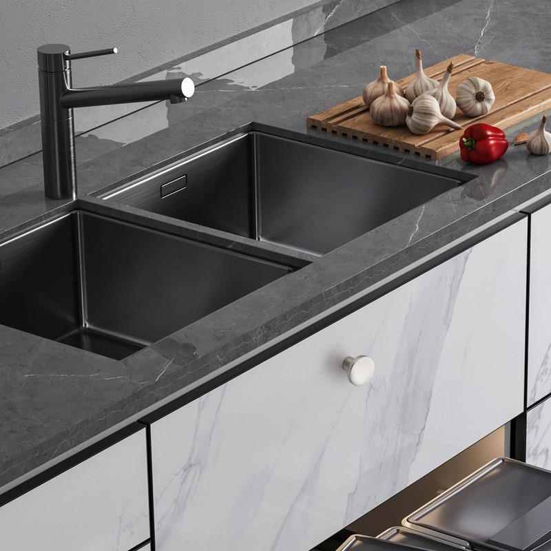 HOME EDIT 30 Pack Solid Brushed Nickel Kitchen Cabinet Knobs