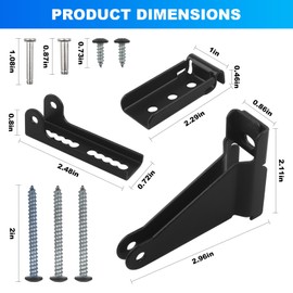 Thickened Storm Door Closer Bracket, Screen Door Repair Kit for Andersen&Emco&Larson&Pella, 40201 Door Repair Kit, Thickened Screen Door Closer Replacement Part for Storm Door (Black)