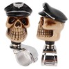 Skull Shape Steering Wheel Spinner 3cm Diameter Metal Resin Turn
