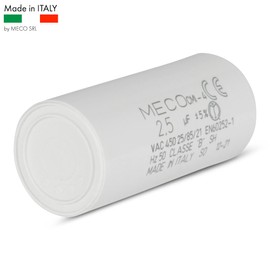 Capacitor 2.5 µF Especially for Somfy Roller Shutters Motor 6 Nm with Small Connection 2.8 mm