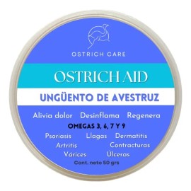 Ungüento Corporal De Avestruz Ostrich Aid 50 Gr Kit 2 Piezas