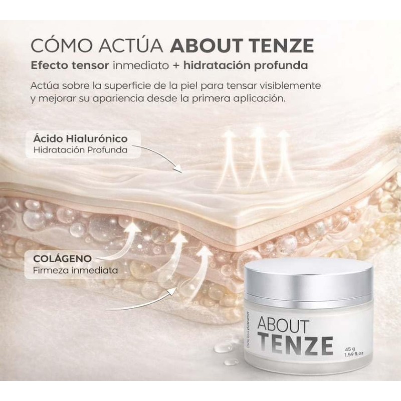 About Tenze Crema Facial Reafirmante – Efecto Tensor, Hidratación Profunda