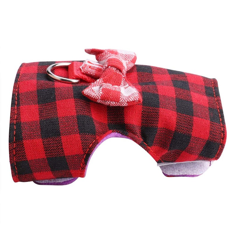 GOTOTOP 2Pcs Small Pet Harness with Bowknot and Bell Decor,