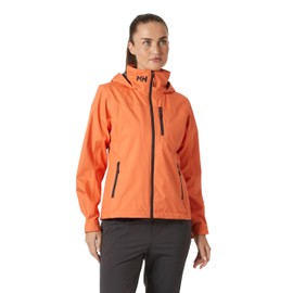 Helly-Hansen Women’s Crew Hooded Sailing Jacket 2.0, 304 Bonfire - X-Small