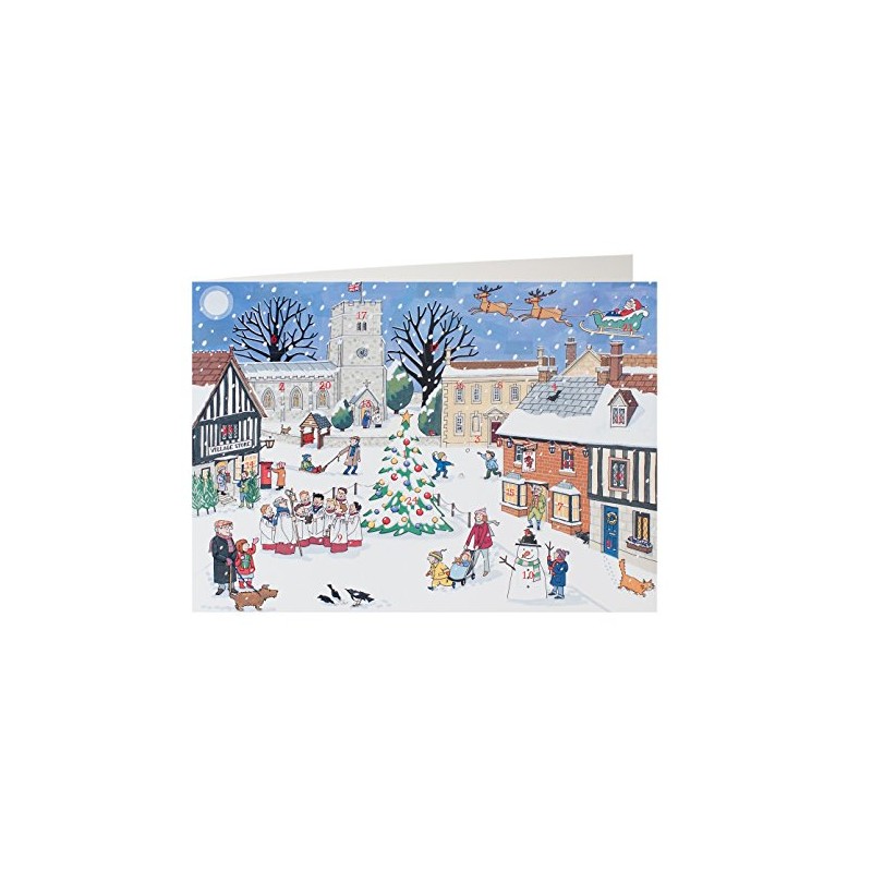 Alison Gardiner Pack of 4 Traditional Advent Calendar Cards -Christmas