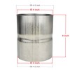 Elifecenter Universal ID 4" Exhaust Coupler Stainless Steel Exhaust Adapter
