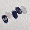 Midnight Sparkle Handmade Nail Tips - Almond Long / 미드나잇