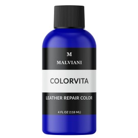MALVIANI Leather Repair Color Restorer - Blue - Repair Couch, Car Seat, Furniture & Sofa - 4 oz.