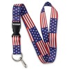 American Flag Lanyard with Release Buckle and Key Chain Holder