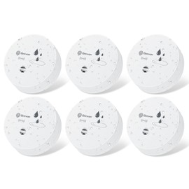 Geevon 6 Pack Water Leak Detectors, 100dB Water Sensor Alarms Flood Detector for Basements, Bathrooms, Laundry Rooms, Kitchens, Garages, and Attics, Water Alarms Battery-Operated (Battery Included)