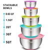Wildone Mixing Bowls with Airtight Lids Set, 5PCS Stainless Steel