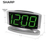 SHARP Home LED Digital Alarm Clock – Swivel Base -