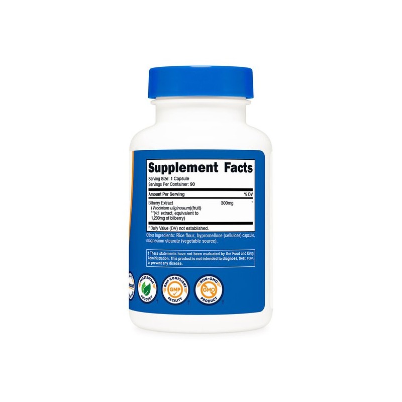 빌베리 1200mg 90캡슐 1병 Bilberry 1200mg 90 Capsules 1 Bottle