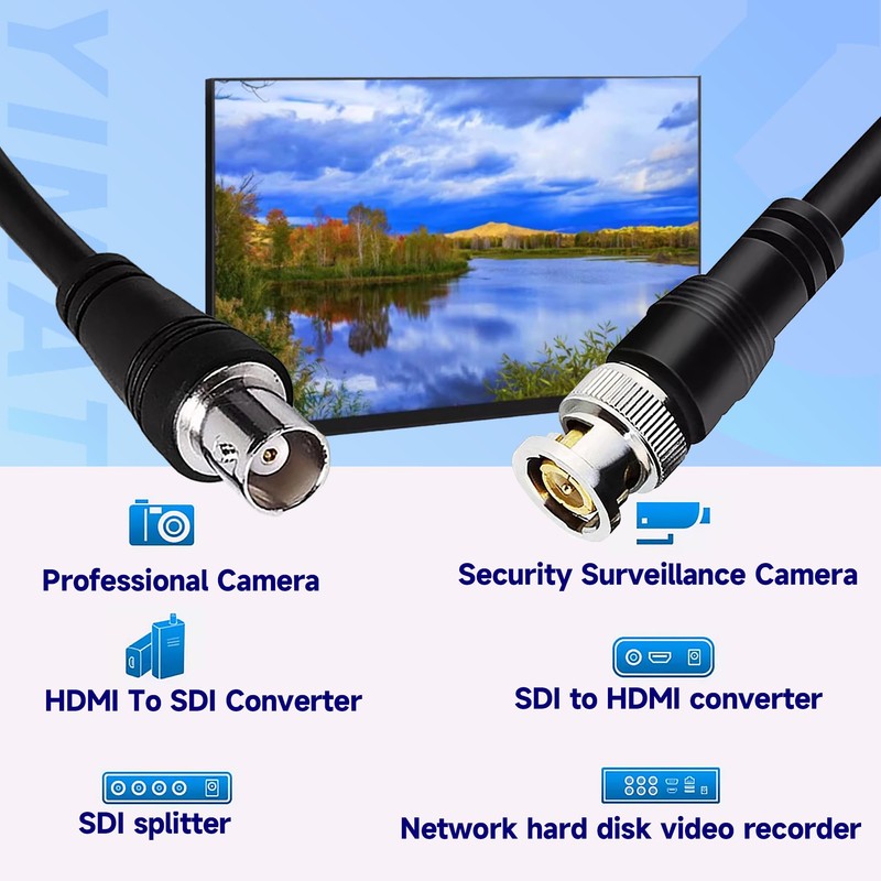 YIMATEECO BNC Extension Cable BNC Male to Female Connector Coaxial