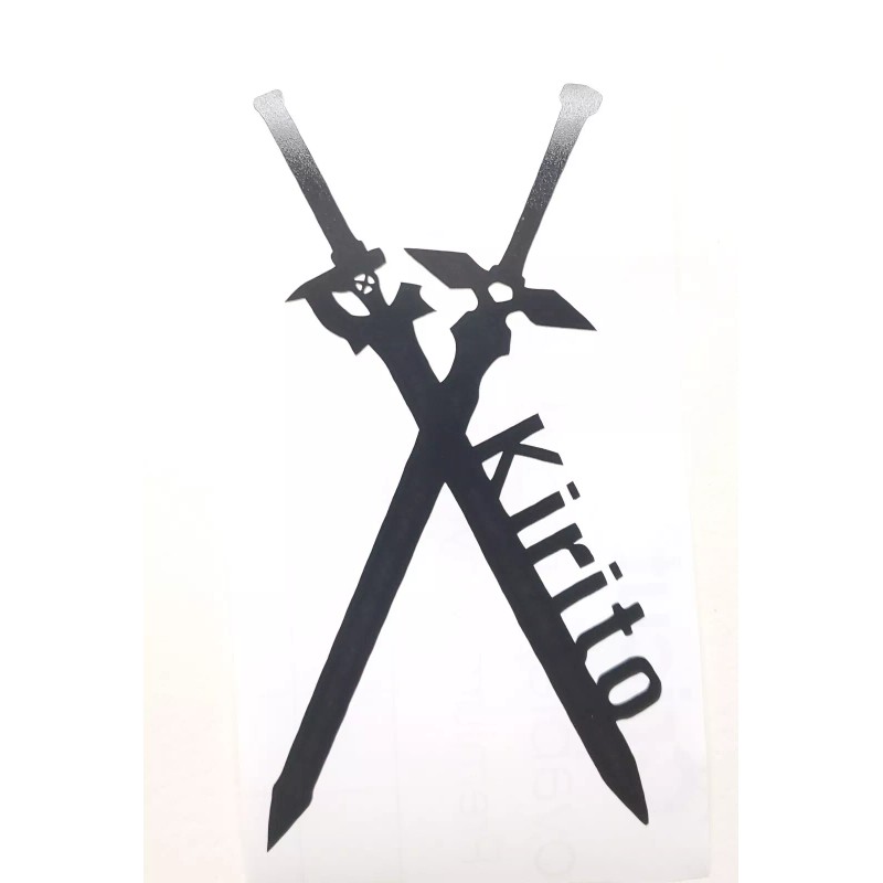Kirito Kirigaya Sword SAO Sword Art Online Black Sticker Vinyl