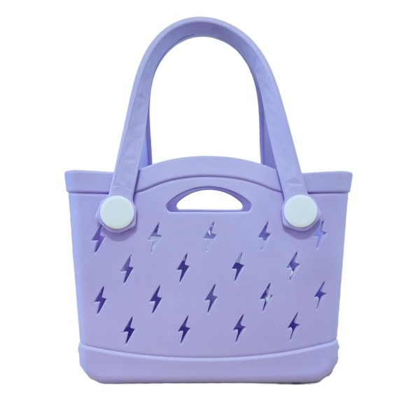 GripEase EVA Material Light Purple Beach Tote Bag Lightweight Durable