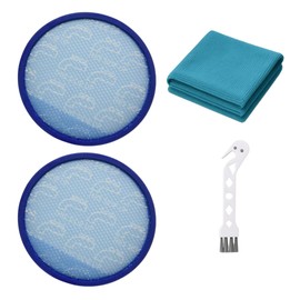 Replacement Filter Compatible with Hoover Wind Tunnel XL Pet Bagless Upright Vacuum 304087001– Fits UH71107, UH71250, UH72625, UH70605 and More – 2 Filters + 1 Cleaning Brush + 1 Microfiber Cloth