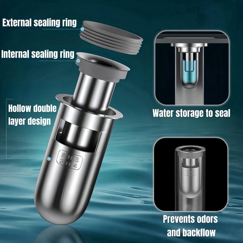 COLDDD Shower Floor Drain Backflow Preventer, One Way Drain Valve