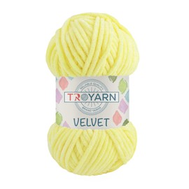 Troyarn 10144 - Hilo de felpilla de terciopelo para ganchillo y tejer súper voluminoso, 100 g (132 yardas)