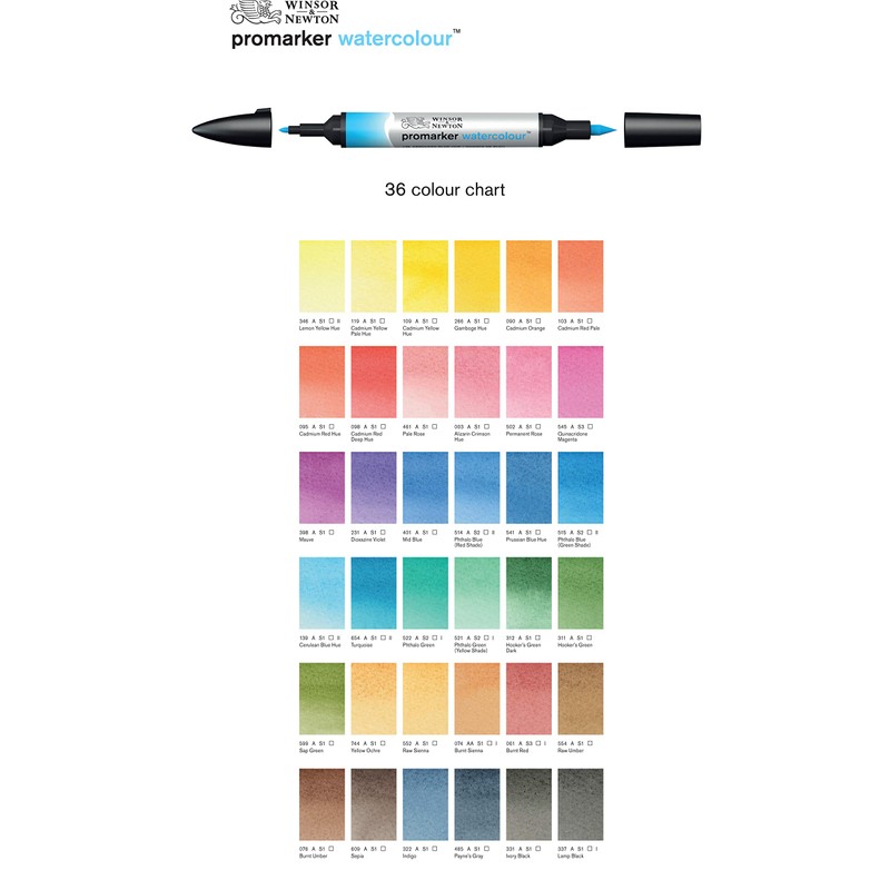 Winsor & Newton Water Colour Marker - Lamp Black
