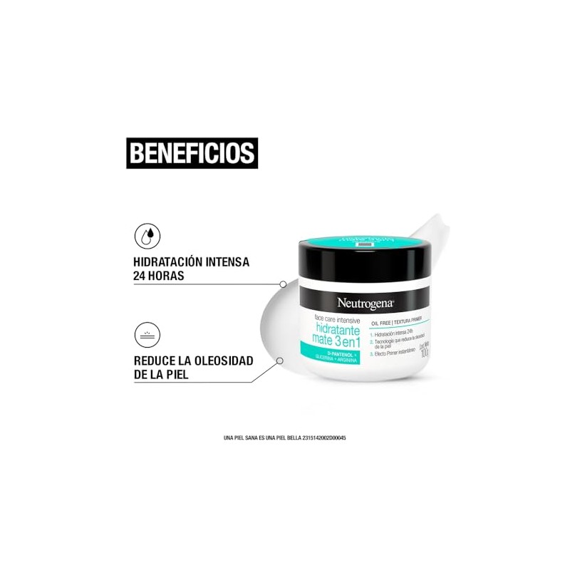 Neutrogena Face Care Intensive Crema Hidratante Facial Mate 3 en