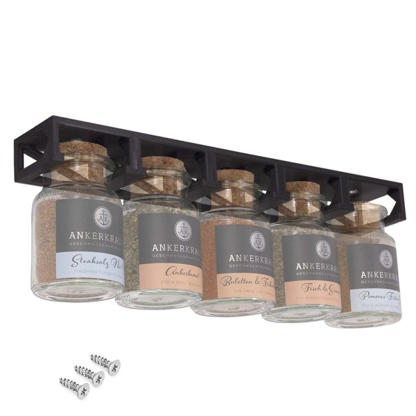 Mobilefox Spice Rack Base Cabinet Holder Suitable for 5 Ankerkraut
