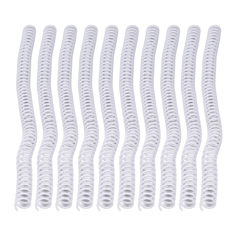 100Pcs Spiral Binding Coils Plastic Dia 9.5mm 3/8in 48 Teeth