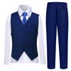 Lycody - Conjunto de chaleco formal para niños, traje de