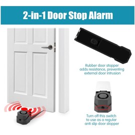 U-Trade Portable Wireless Door Stop Alarm – Wireless Home Security System with 100 dB Alarm, Adjustable Sensitivity, and Non-Slip Design for Home, Office, and Travel