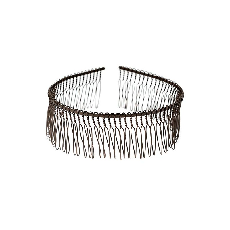 Hero Headband with Comb Brown Width 35mm Metal A49