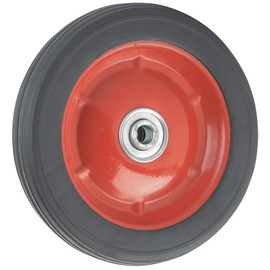 Flat Free Solid Rubber Wheel Assemblies - Replacement Hand Truck Wheels 7x1.5, 1/2” Bore Hole Diameter - Heavy-Duty Solid Rubber Wheels 55 lbs Load Capacity