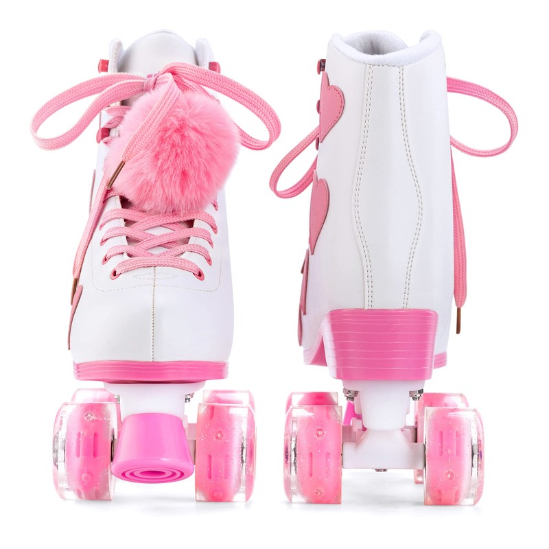 Ruthfot Women's and Girl's Classic Roller Skates with Light up
