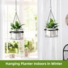 Hand Blown Glass Hummingbird Feeders for Outdoors with Hanging Planter(11