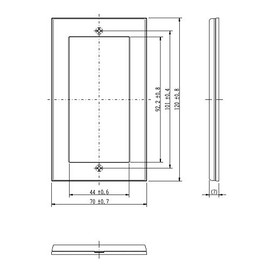 Jinbo Electric QWP-1 J・WIDE SLIM Series Slim Square Switch Plate Single Row Pure White
