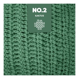 myboshi No. 2 Including Label, Cotton for Crocheting, Baby Wool, Vegan Wool for Knitting, Wool Washable at 60 Degrees, for Baby and Amigurumi, 50 g, Ll 100 m Green (Cactus) 8 Balls