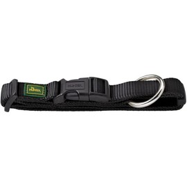 HUNTER VARIO PLUS Hundehalsung, Hundehalsband, Zugentlastung, robust, geschmeidig, Klickverschluss, M-L/2,0, schwarz