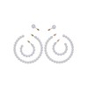 Urban Classics Unisex Pearl Hoop Earrings, Pack of 3, gold