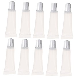 NOLITOY 10pcs Empty Tube of Lip Glaze Hose Makeup Lip Gloss Clear Hose Lip Gloss Empty Tubes Travel Makeup Container Refillable Lip Lipstick Containers Refillable Tubes Plastic Silver