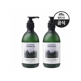 Manhurst Trouble-Free Shaving Gel Shaving Gel Shaving Cream Shaving Foam 300ml×2 / 맨허스트 트러블없는 쉐이빙젤 면도젤 면도크림 쉐이빙폼 300ml×2개