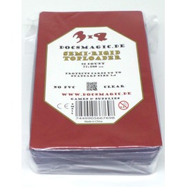 docsmagic.de Toploader Premium Black Border, 55, 75, 100, 130, 180, pt 4 x 6, 5 x 7, 6 x 9, 8 x 10, Clear