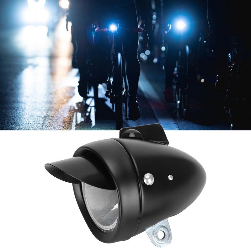 Vintage Bicycle Headlight Retro Bike LED Light Night Riding Safety