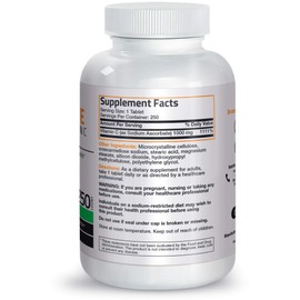 Sodium Ascorbate Non Acidic Vitamin C 1000 Mg Tablets - Gentle On The Stomach - Immune System Booster - Powerful Antioxidant - Non GMO Vitamin C Supplement, 250 Count