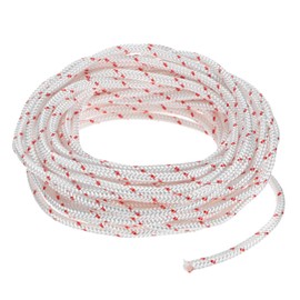 M METERXITY Recoil Starter Rope Pull Cord 5.5mm 10m Pull Starter Rope Nylon Pull Cord Pull Starter Rope for Mower/Chainsaw/Trimmer/Brush Cutter [White Red]