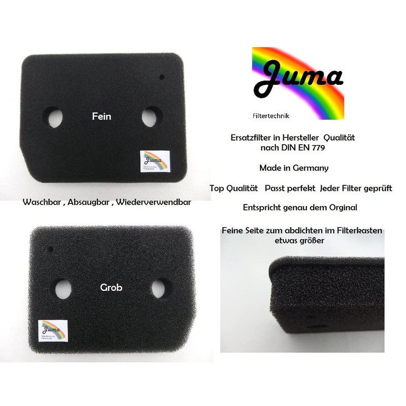 JUMA Filter for Miele Sponge Filter 9164761 Fine / Coarse