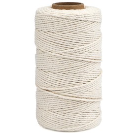 G2PLUS 100M Beige String Twine, 2MM Craft Cotton Thread Durable Twine Perfect for Baking Butchers DIY Crafts and Handmade Arts