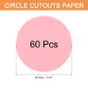 MECCANIXITY 60 PCS Pink Circle Cutouts Paper, 6 Inch Round