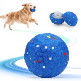 COSOWO Smart Interactive Dog Ball Self-Rolling, Bouncing & Vibrating Puppy Toy for Small/Medium Dogs, Automatic Motion Engages Play, Reduces Anxiety & Boredom (Chew-Proof Design), Blue