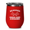 Tattoo Artist Red Wine Tumbler 12oz - Bearded Inked And