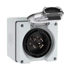 Muelnmey 50Amp Power Inlet Box,NEMA SS2-50P 125/250Volt 12500W Inlet Generator Plug Outdoor dustproof and Weatherproof for Electric Vehicles, generators, Welding Machines, etc.ETL Listed.